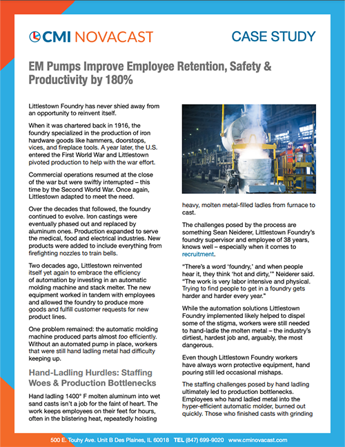 CMI Novacast Littlestown Foundry case study